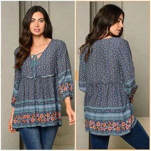 Floral Boho Style top